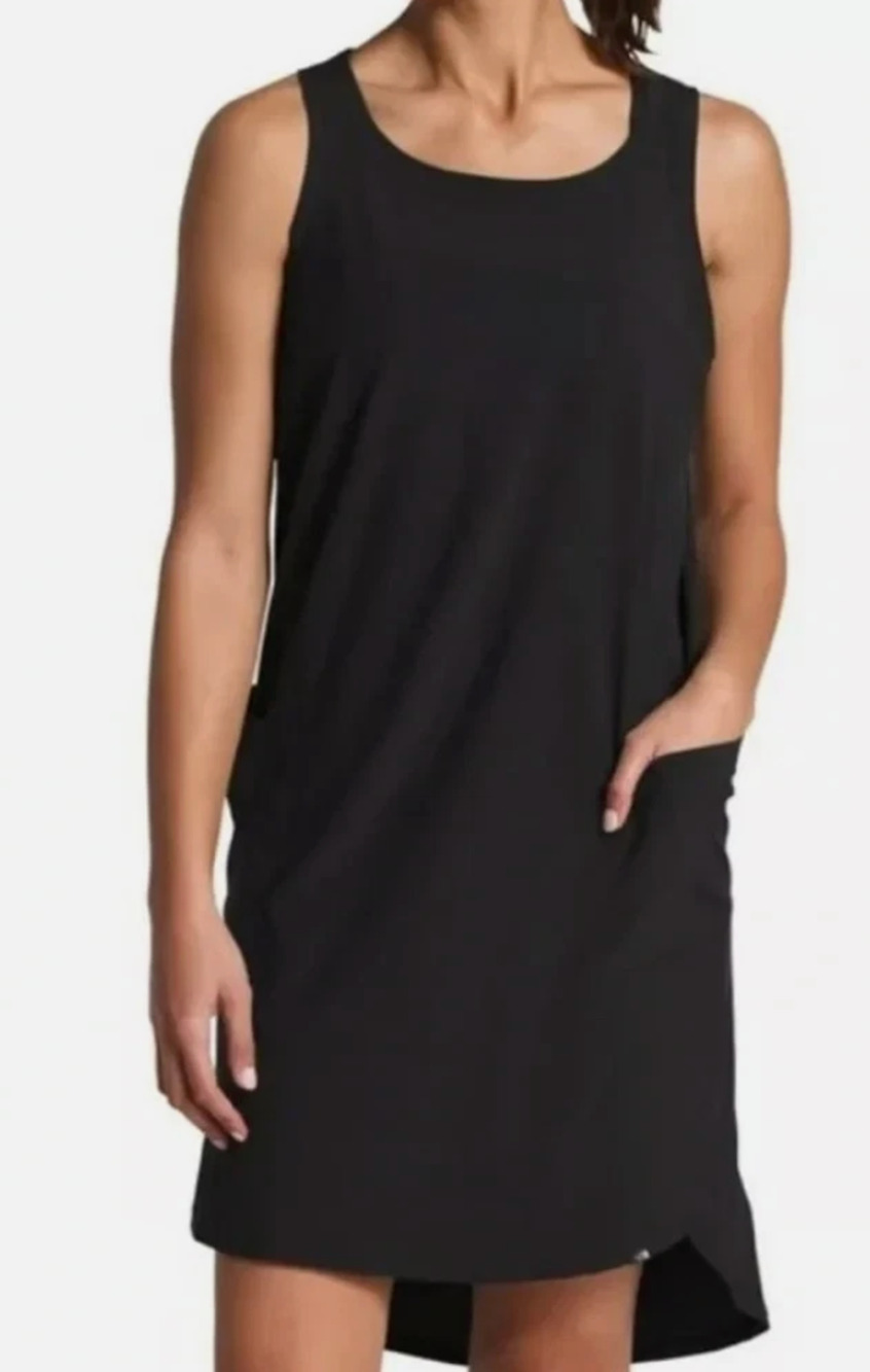 The North Face Dawn Break Dress L NWT FlashDry UPF Stretch Pockets Black
